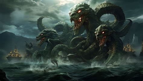 monster with 9 heads|Hydra – The Greek Monster With Nine Heads